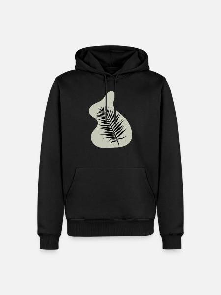 Palm leaf - Men’s Premium Organic Hoodie - black