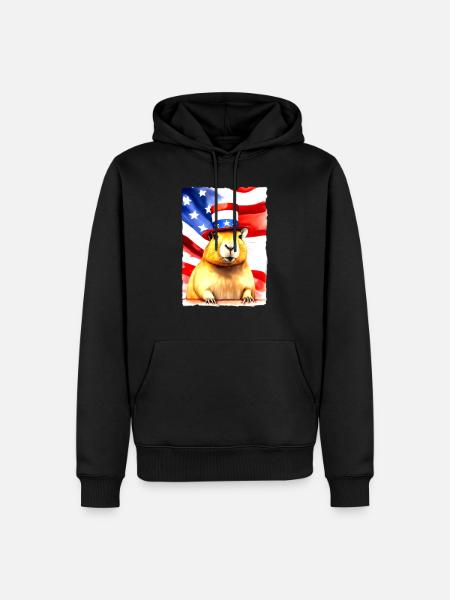 rodent "Capybara President" - Men’s Premium Organic Hoodie - black