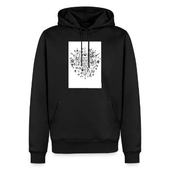 Rakar (Augmentation du sceau) - Sweat à capuche Premium bio Homme - noir - Devant - Nico (187cm)