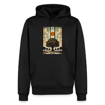 The Oak - Men’s Premium Organic Hoodie - black - Front - Nico (187cm)