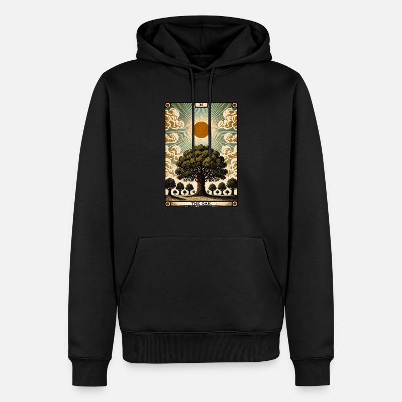 Die Eiche - Männer Premium Bio Hoodie - Schwarz