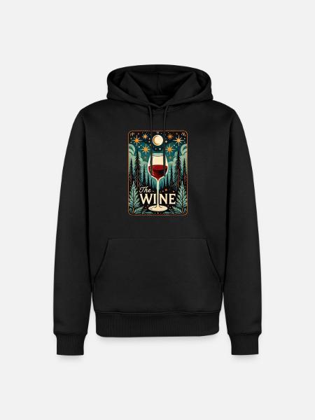 The Wine Tarot Card - Men’s Premium Organic Hoodie - black