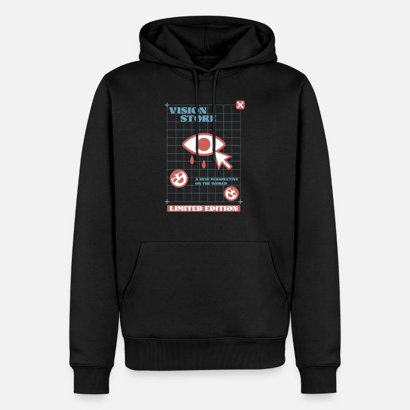 Vision Store - Sweat à capuche Premium bio Homme - noir