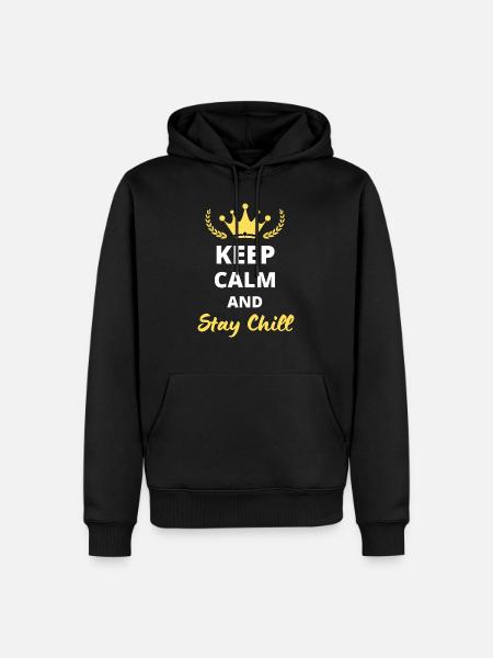 Bleiben Sie ruhig und bleiben Sie entspannt - Männer Premium Bio Hoodie - Schwarz