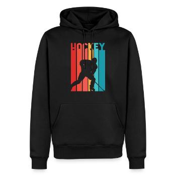 Hockey 2 Tshirts PR t-shirt - Sweat à capuche Premium bio Homme - noir - Devant - Nico (187cm)