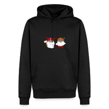 Norwegen - Männer Premium Bio Hoodie - Schwarz - Vorne - Nico (187cm)