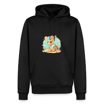 Ostern 5 - Männer Premium Bio Hoodie - Schwarz - Vorne - Nico (187cm)