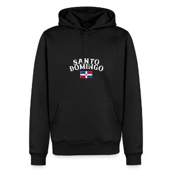 Santo Domingo Dom Rep Flagge Dominikanische - Männer Premium Bio Hoodie - Schwarz - Vorne - Nico (187cm)