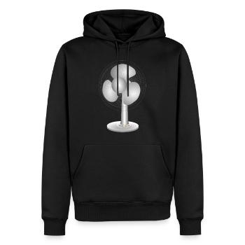ventilateur - Sweat à capuche Premium bio Homme - noir - Devant - Nico (187cm)