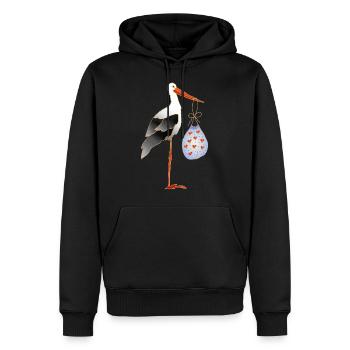 Wagen - Männer Premium Bio Hoodie - Schwarz - Vorne - Nico (187cm)