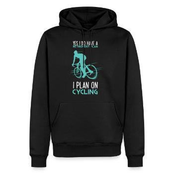 Yes I Do Have A Retirement Plan I Plan On Cycling - Sweat à capuche Premium bio Homme - noir - Devant - Nico (187cm)