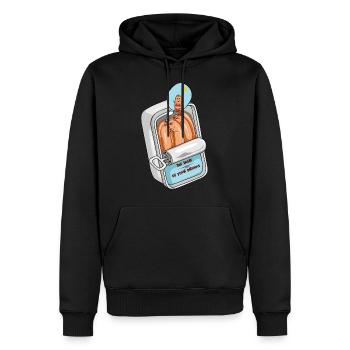 Le goût de tes rêves - Sweat à capuche Premium bio Homme - noir - Devant - Nico (187cm)