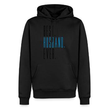 best husband ever ehemann husband text junggeselle - Männer Premium Bio Hoodie - Schwarz - Vorne - Nico (187cm)