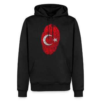 Dinde d'empreintes digitales - Sweat à capuche Premium bio Homme - noir - Devant - Nico (187cm)