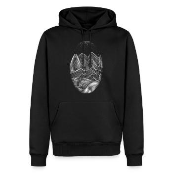 Berge Sternenhimmel outdoor - Männer Premium Bio Hoodie - Schwarz - Vorne - Nico (187cm)