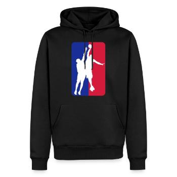 basketball - Sweat à capuche Premium bio Homme - noir - Devant - Nico (187cm)