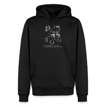 forever mod - Sweat à capuche Premium bio Homme - noir - Devant - Nico (187cm)