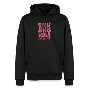Rock and roll - Men’s Premium Organic Hoodie - black - Front - Nico (187cm)