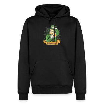 ST. LE JOUR DE PATRICK - Sweat à capuche Premium bio Homme - noir - Devant - Nico (187cm)