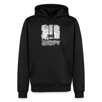 Leuchtturm Bengtskär - Textilien und Geschenkartikel - Männer Premium Bio Hoodie - Schwarz - Vorne - Nico (187cm)