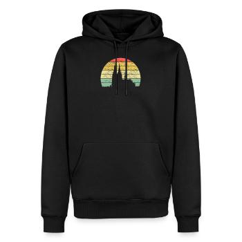 Cologne Dom Skyline Cologne Rétro idée cadeau vintage - Sweat à capuche Premium bio Homme - noir - Devant - Nico (187cm)