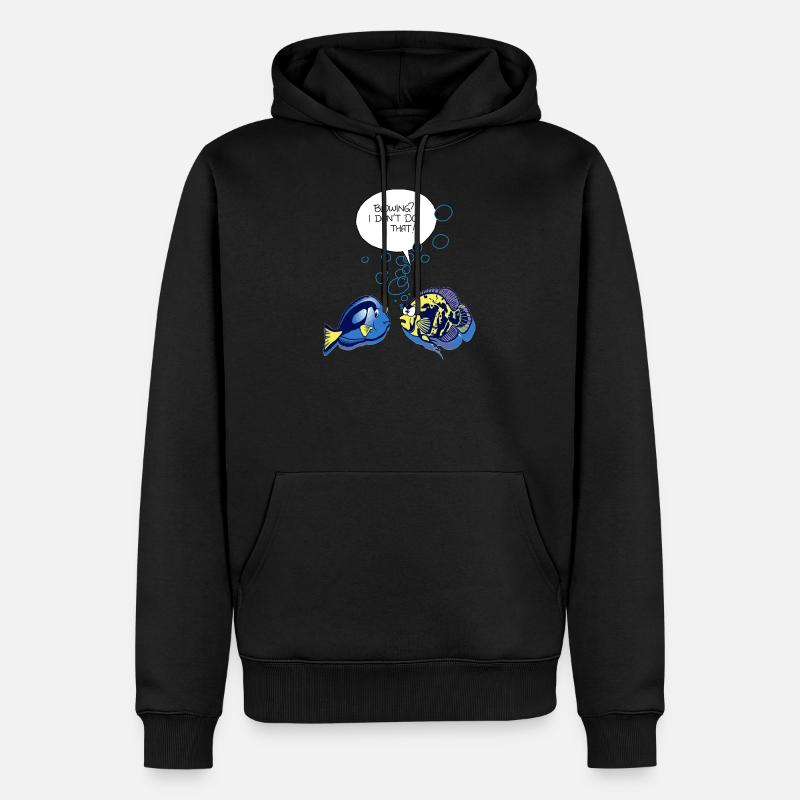 Poisson soufflant - Sweat à capuche Premium bio Homme - noir