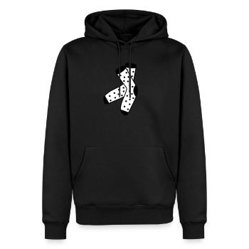 Socken Strümpfe Füße Kleidung - Männer Premium Bio Hoodie - Schwarz - Vorne - Nico (187cm)
