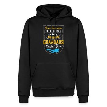 Awesome Grandads Scuba Dive - Grandpa Diving Diving - Men’s Premium Organic Hoodie - black - Front - Nico (187cm)