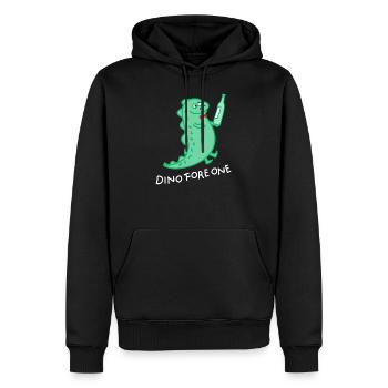 Dino for one (c) - Men’s Premium Organic Hoodie - black - Front - Nico (187cm)