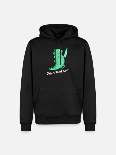 Dino for one (c) - Men’s Premium Organic Hoodie - black