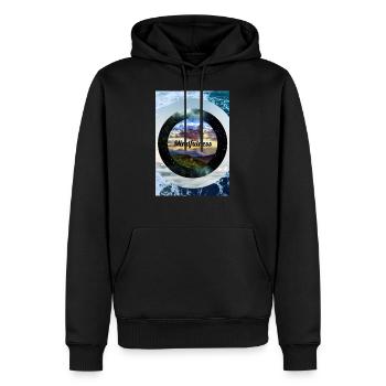 Mindfulness - Men’s Premium Organic Hoodie - black - Front - Nico (187cm)