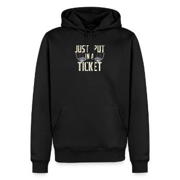 Just Put In A Ticket Für Help Desk & tech Support - Männer Premium Bio Hoodie - Schwarz - Vorne - Nico (187cm)
