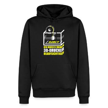 3D Drucker Spruch für Maker, Nerds & 3D-Druck Fans - Männer Premium Bio Hoodie - Schwarz - Vorne - Nico (187cm)