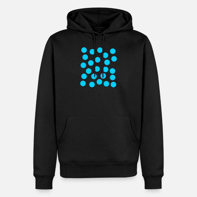 blaue punkte - Männer Premium Bio Hoodie - Schwarz