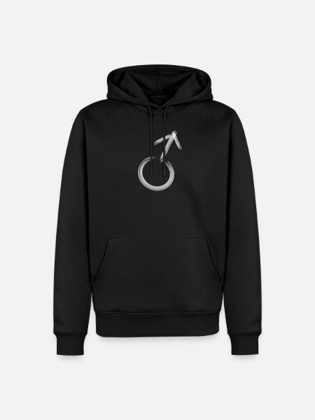 Mann Maenner Symbol - Männer Premium Bio Hoodie - Schwarz