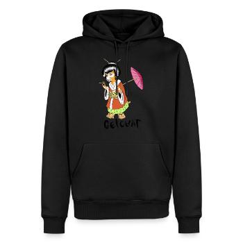 Geisha - Geichat - Men’s Premium Organic Hoodie - black - Front - Nico (187cm)