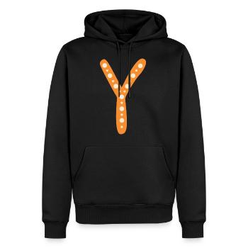 Buchstabe Y - Männer Premium Bio Hoodie - Schwarz - Vorne - Nico (187cm)