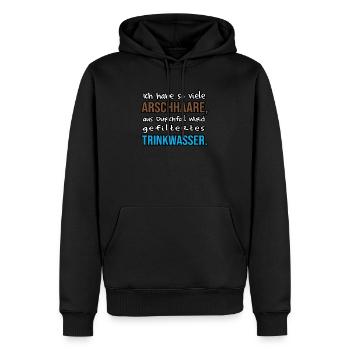 Lustige Geschenke Arsch Spruch Sprüche Witzig Fun - Männer Premium Bio Hoodie - Schwarz - Vorne - Nico (187cm)