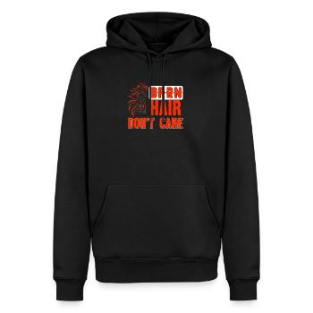 Design Barn Hair Dont Care - Sweat à capuche Premium bio Homme - noir - Devant - Nico (187cm)