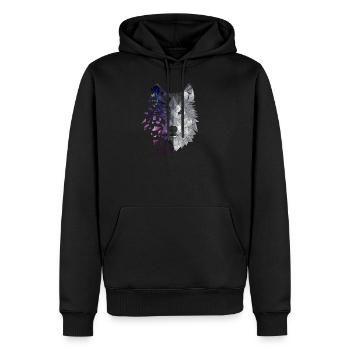BOWLJOB - Männer Premium Bio Hoodie - Schwarz - Vorne - Nico (187cm)
