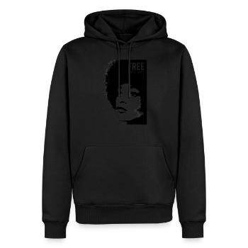 Maillot Angela Davis - Sweat à capuche Premium bio Homme - noir - Devant - Nico (187cm)