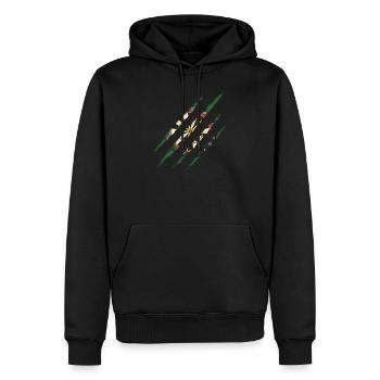 Fléchettes, fléchettes - Sweat à capuche Premium bio Homme - noir - Devant - Nico (187cm)