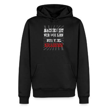 Machen ist wie wollen nur viel krasser! - Männer Premium Bio Hoodie - Schwarz - Vorne - Nico (187cm)
