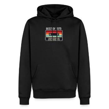 Best Of 1979 42th Birthday Gifts Cassette Tape - Men’s Premium Organic Hoodie - black - Front - Nico (187cm)