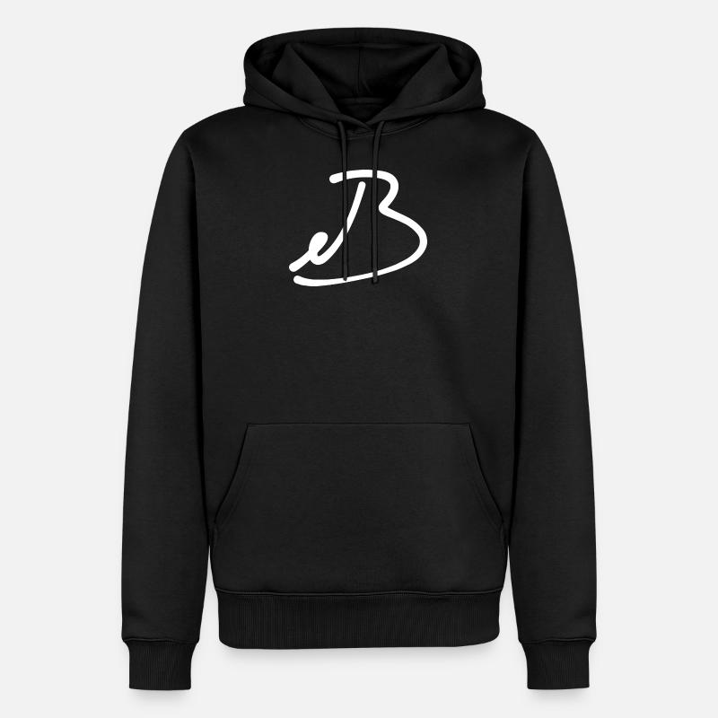 Baier Design Signature Blanc - Sweat à capuche Premium bio Homme - noir