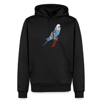 Wave Parakeet Blue Bird Pet Gift Idea - Men’s Premium Organic Hoodie - black - Front - Nico (187cm)