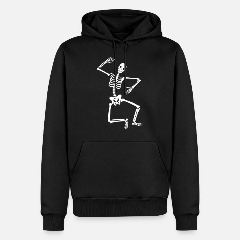 Squelette Danse Halloween - Sweat à capuche Premium bio Homme - noir
