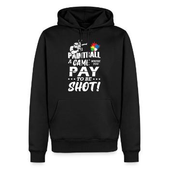 Paintball avec un paintball et un masque - Sweat à capuche Premium bio Homme - noir - Devant - Nico (187cm)