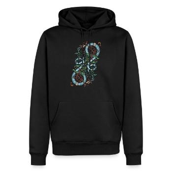 Schlangen Wikinger - Männer Premium Bio Hoodie - Schwarz - Vorne - Nico (187cm)