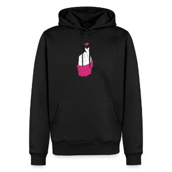 Kpop K-pop Korean Gifts Kdrama - Sweat à capuche Premium bio Homme - noir - Devant - Nico (187cm)